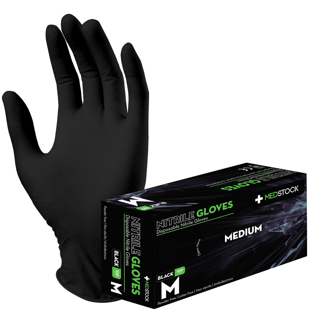 Black Nitrile Gloves