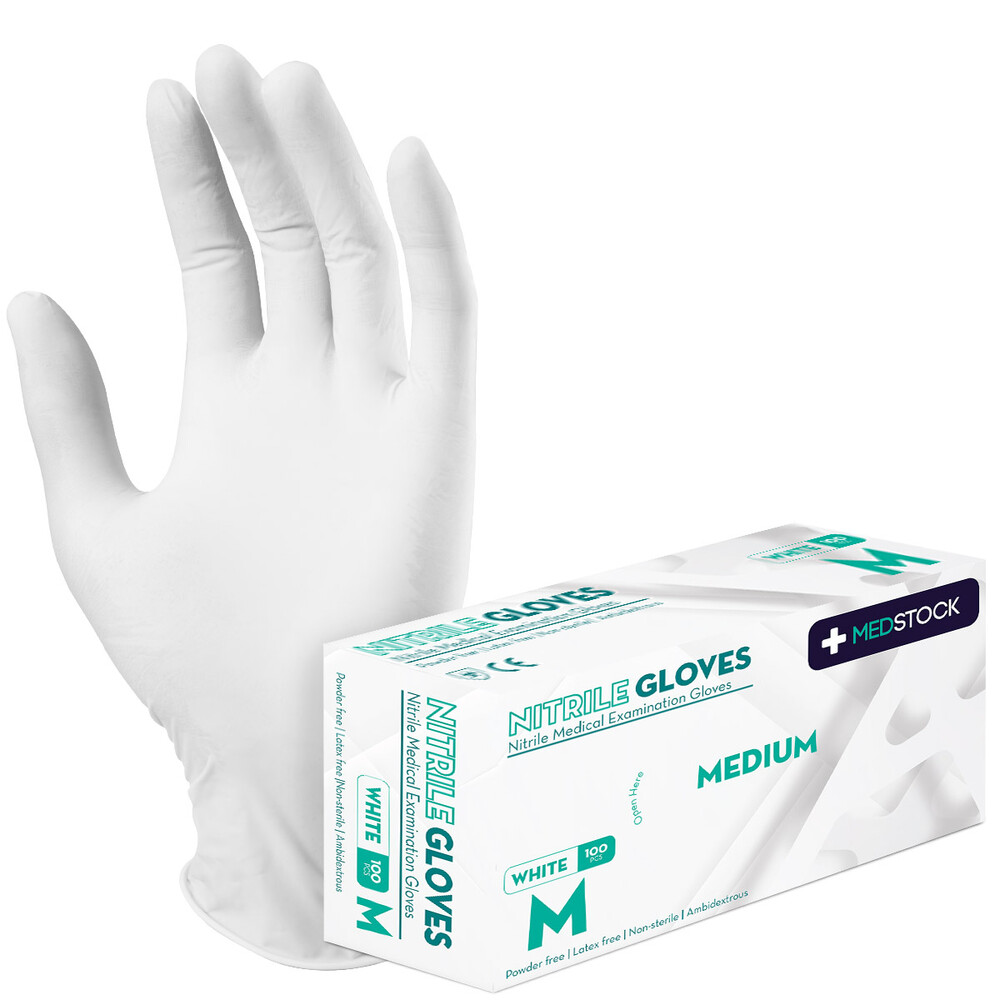 White Nitrile Gloves